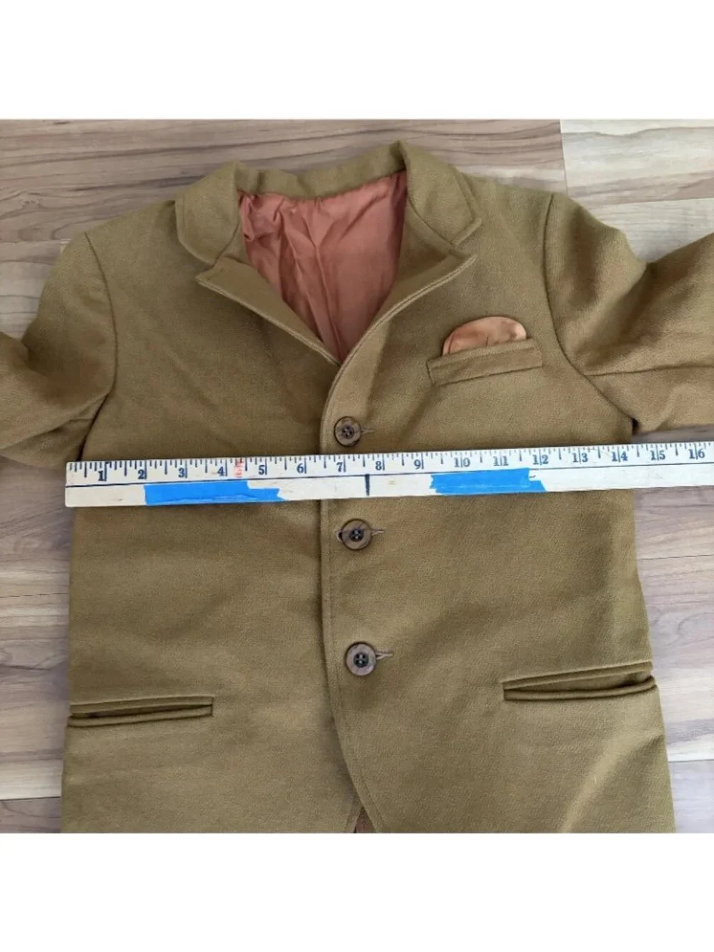 Jack Tar Togs 1950s Vintage Gold Button Up Boys Size 12 Jacket Read